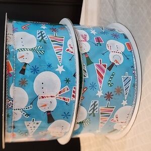 NEW 2 Rolls Holiday Kirkland Wire-edged Ribbon, 100 yards total
